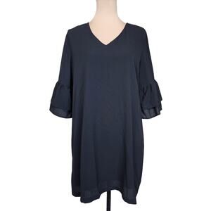Black Ruffle SLeeve XL Tunic Dress